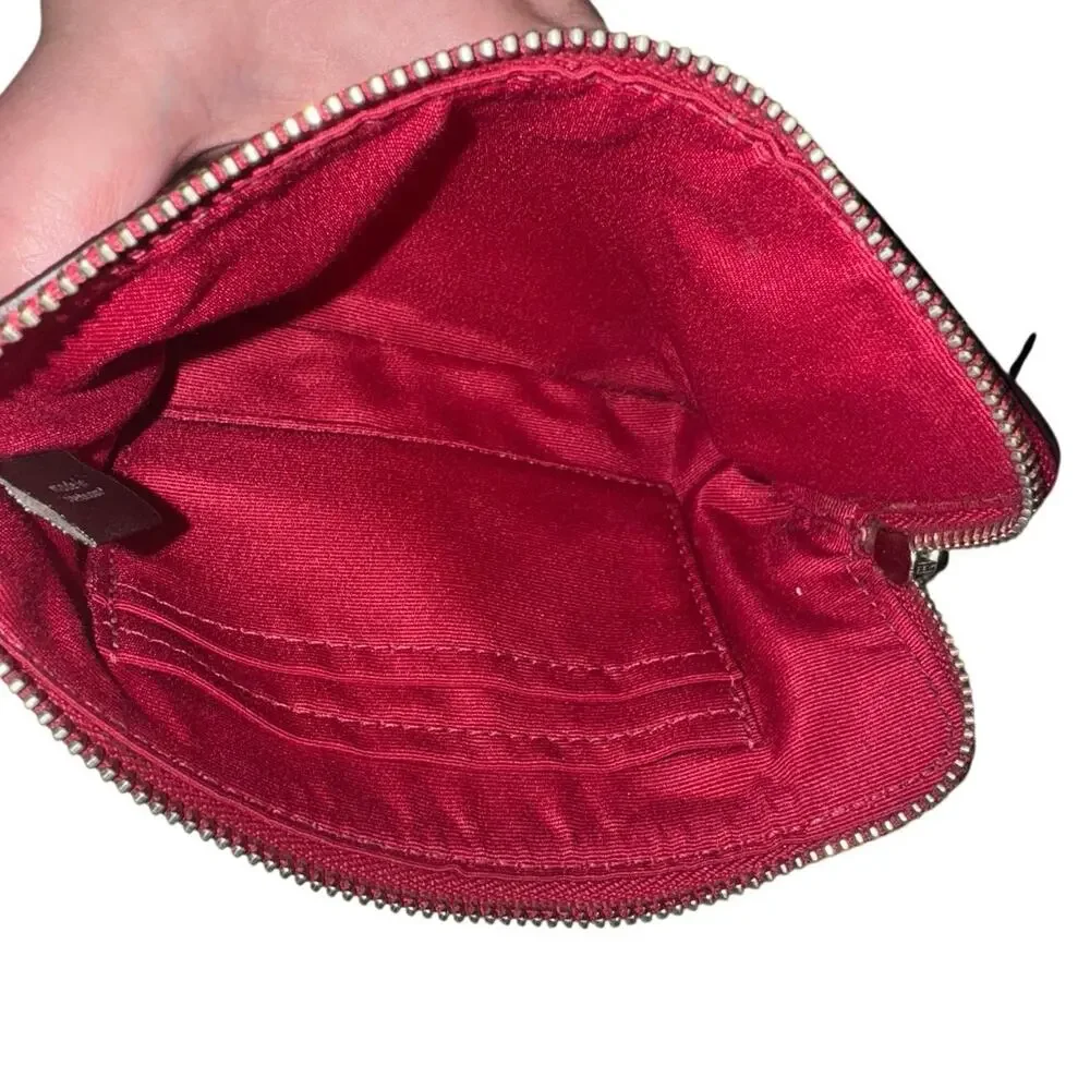 COACH Corner Zip Wristlet in 1941 Red New without Tag
